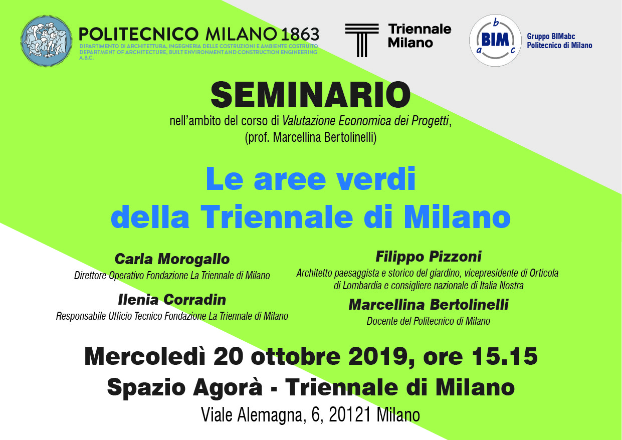 Le aree verdi della Triennale di Milano