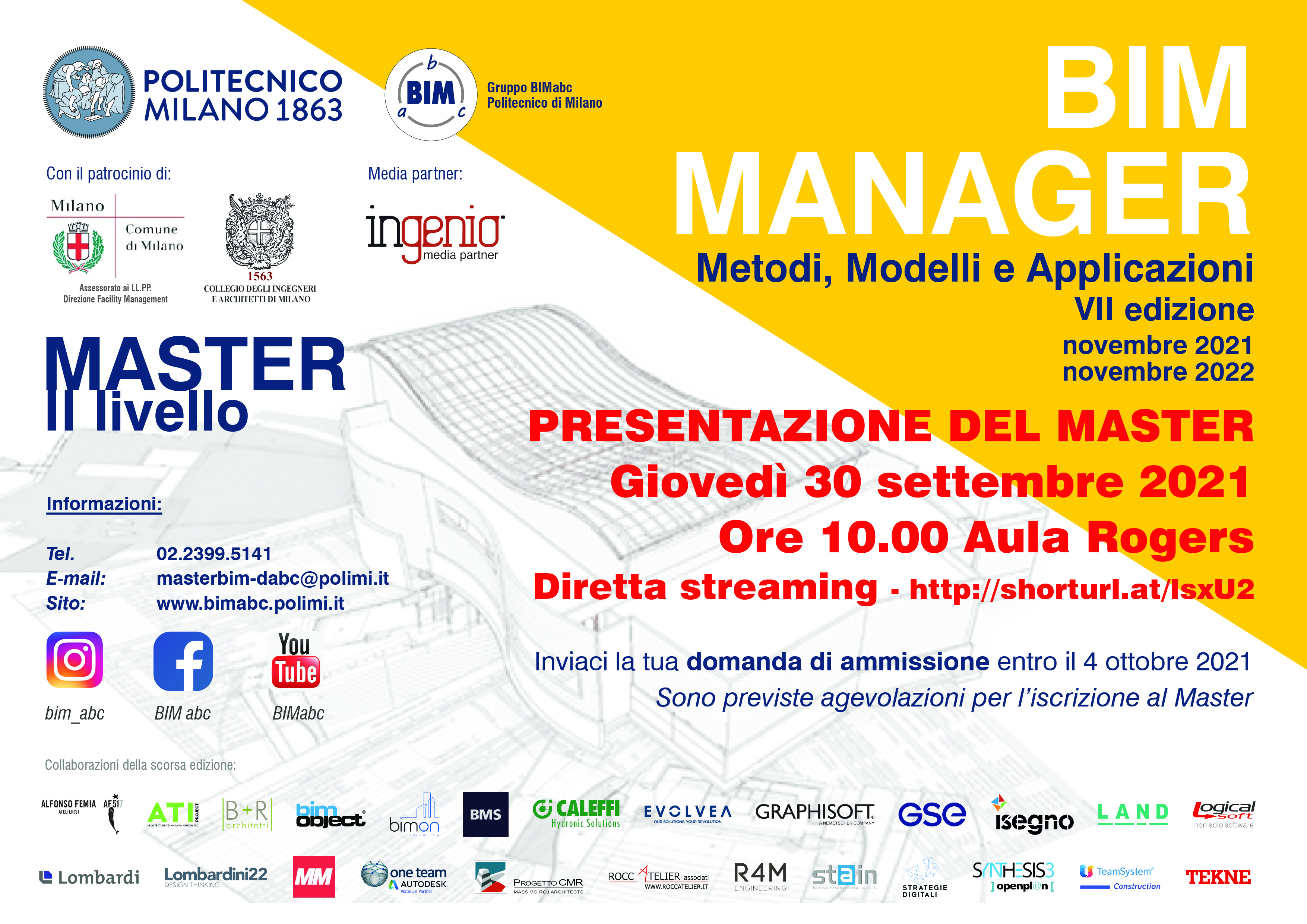 Presentazione Master BIM VII edizione 2021-2022